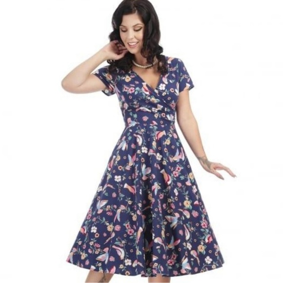 Collectif Maria Charming Dress Size UK 18 - Picture 1 of 4